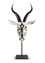 Antelope Mask. Black And Gold