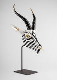 Antelope Mask. Black And Gold