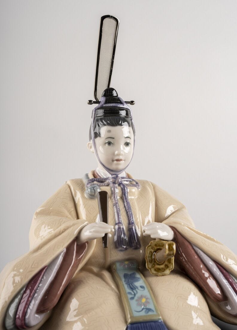 Hina Dolls Figurine, Beige & Pink