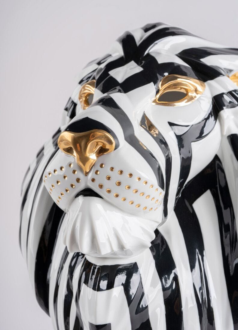 Lion Mask, Black/Gold
