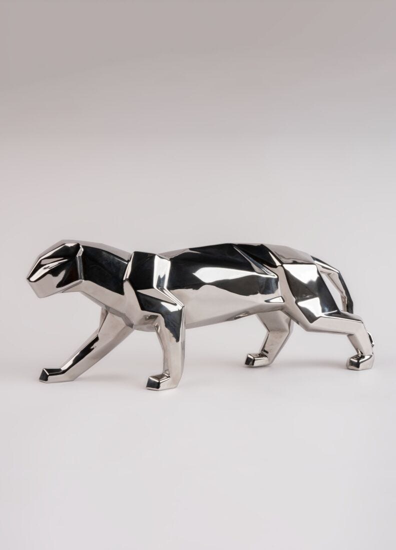 Panther Sculpture, Silver