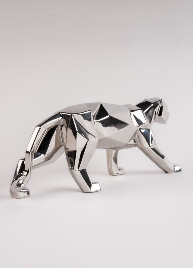 Panther Sculpture, Silver