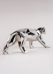 Panther Sculpture, Silver