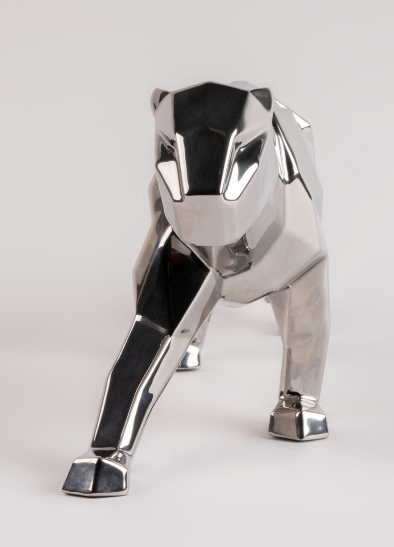 Panther Sculpture, Silver