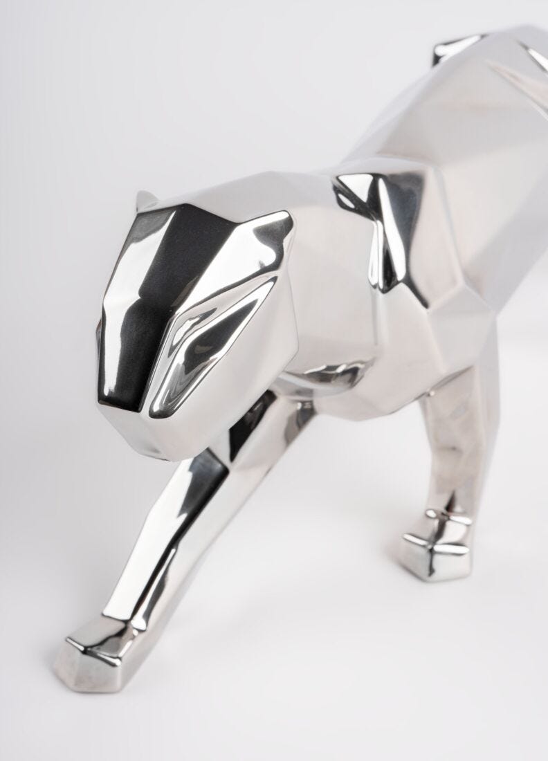 Panther Sculpture, Silver