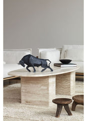 Bull Sculpture, Black Matte