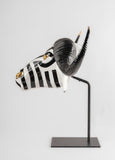 Buffalo Mask (Black-Gold) Sculpture