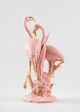 The Flamingos Sculpture. Pink