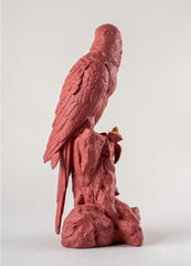 Macaw Bird Sculpture, Red/Gold - Limited Edition
