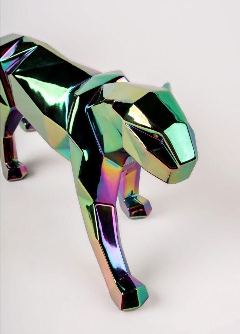 Panther Sculpture, Iridiscent