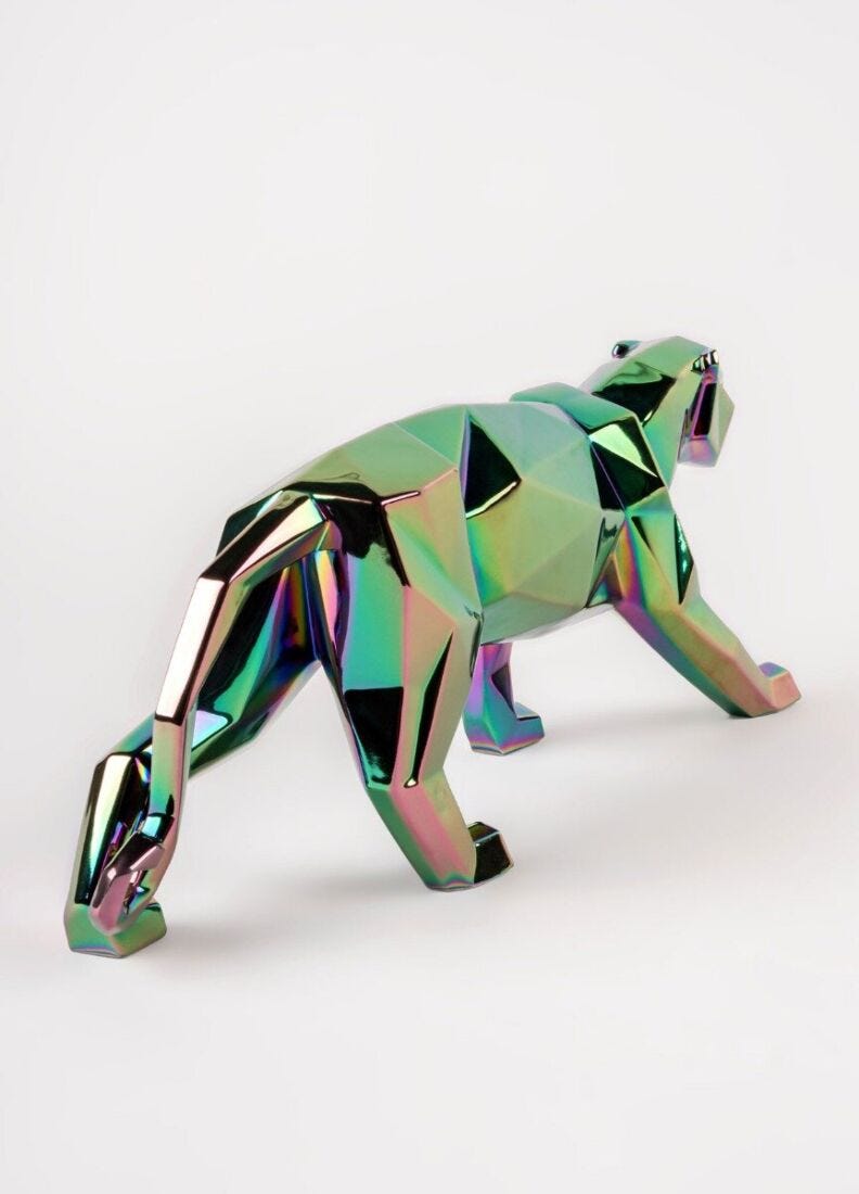 Panther Sculpture, Iridiscent