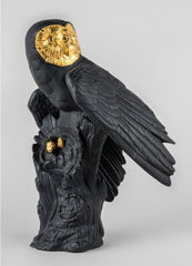 Owl Sculpture, Black/Gold - Limited Edition