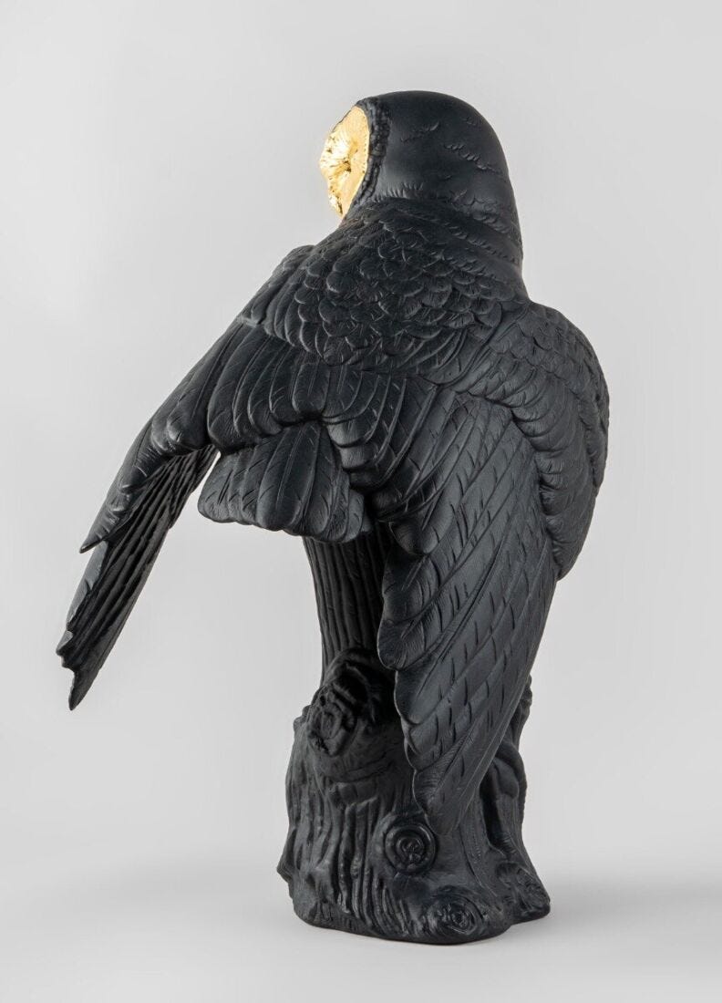 Owl Sculpture, Black/Gold - Limited Edition