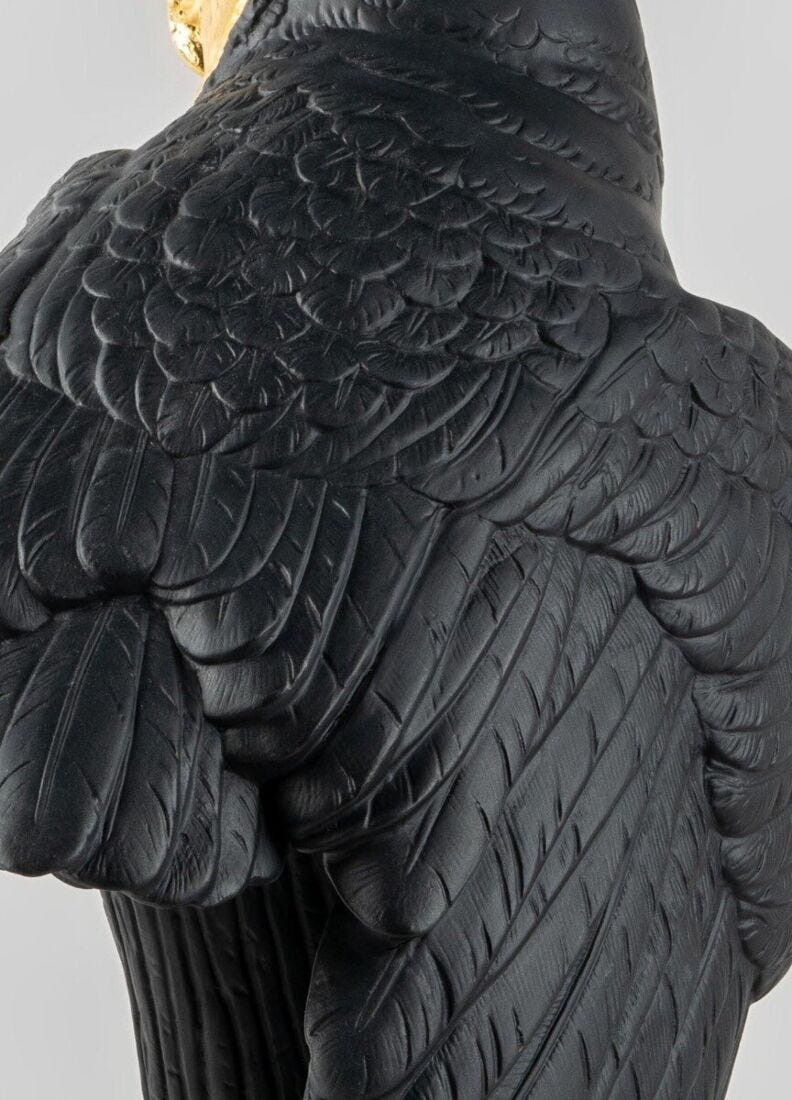 Owl Sculpture, Black/Gold - Limited Edition