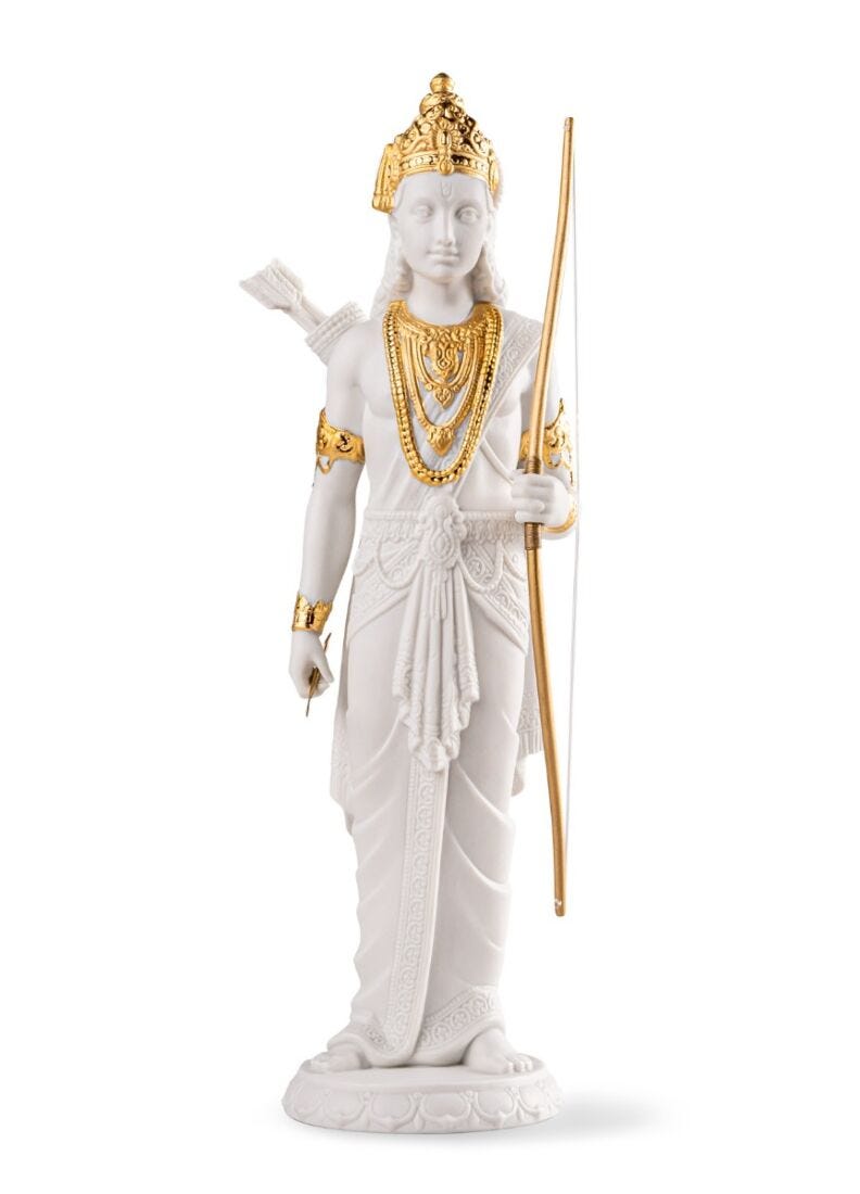 Lakshman Sculpture, Golden Luster