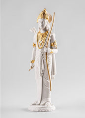 Lakshman Sculpture, Golden Luster