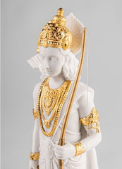 Lakshman Sculpture, Golden Luster