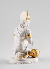 Hanuman Sculpture, Golden Luster