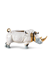 Rhino Cyborg Sculpture