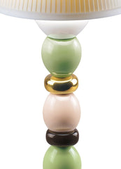 Palm Firefly Golden Fall Table Lamp, Green & Blue