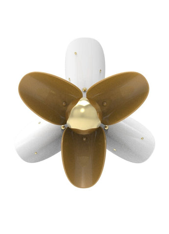 Blossom Wall Sconce. White And Gold. (us)