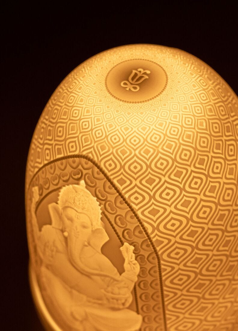 Lord Ganesha & Goddess Lakshmi Dome Table Lamp
