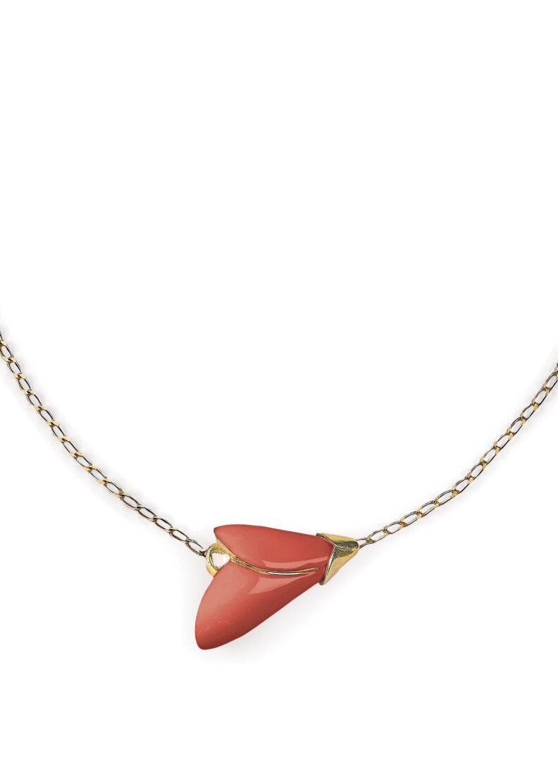 Heliconia Pendant. Coral