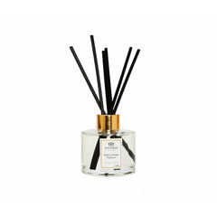 Clear Bottle Diffuser with White and Pink Flowers, "Lily of the Valley"