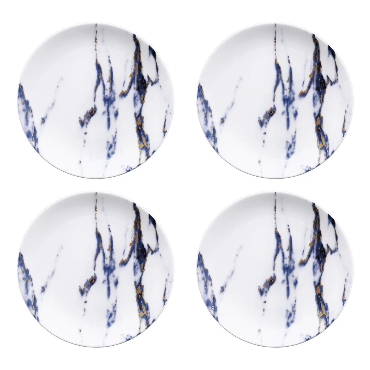 Marble Azure Set Of 4 Canape Plates