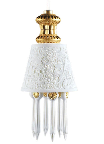 Belle De Nuit Ceiling Lamp With Lithophane. Golden Luster (us)