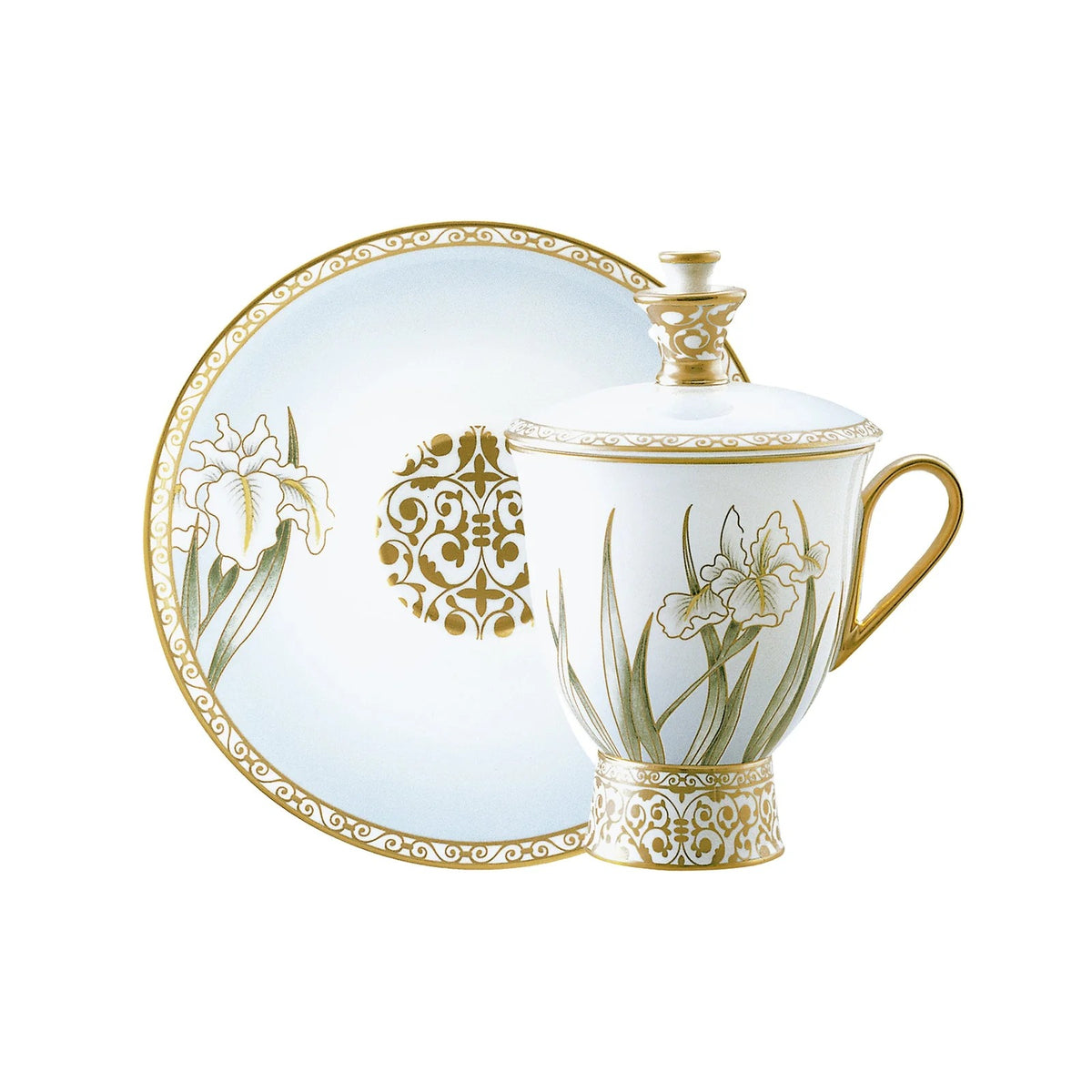 Iris Espresso Cup with Cover & Saucer