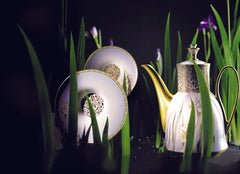 Iris Espresso Cup with Cover & Saucer