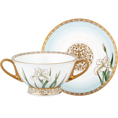 Iris Cream Soup & Saucer