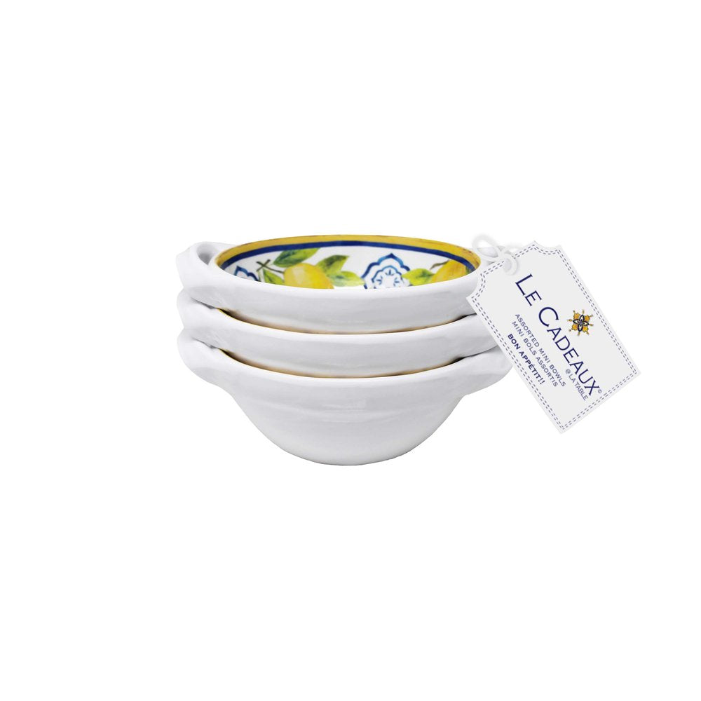 Palermo Mini Handled Bowls (Set of 3)