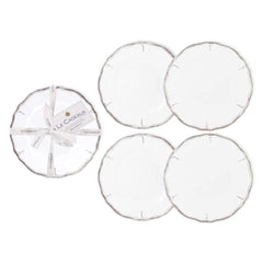 Rustica Antique White Appetizer Plates Set of 4