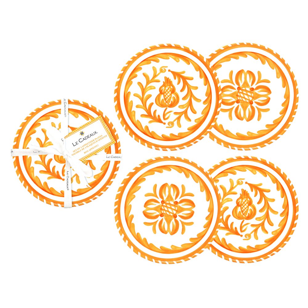 Sicily Orange Appetizer Plates