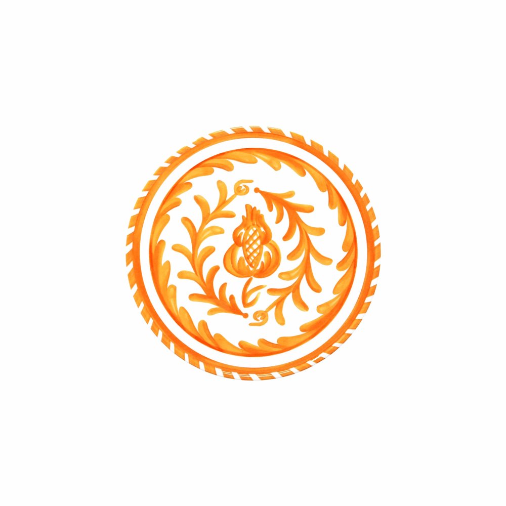 Sicily Orange Appetizer Plates