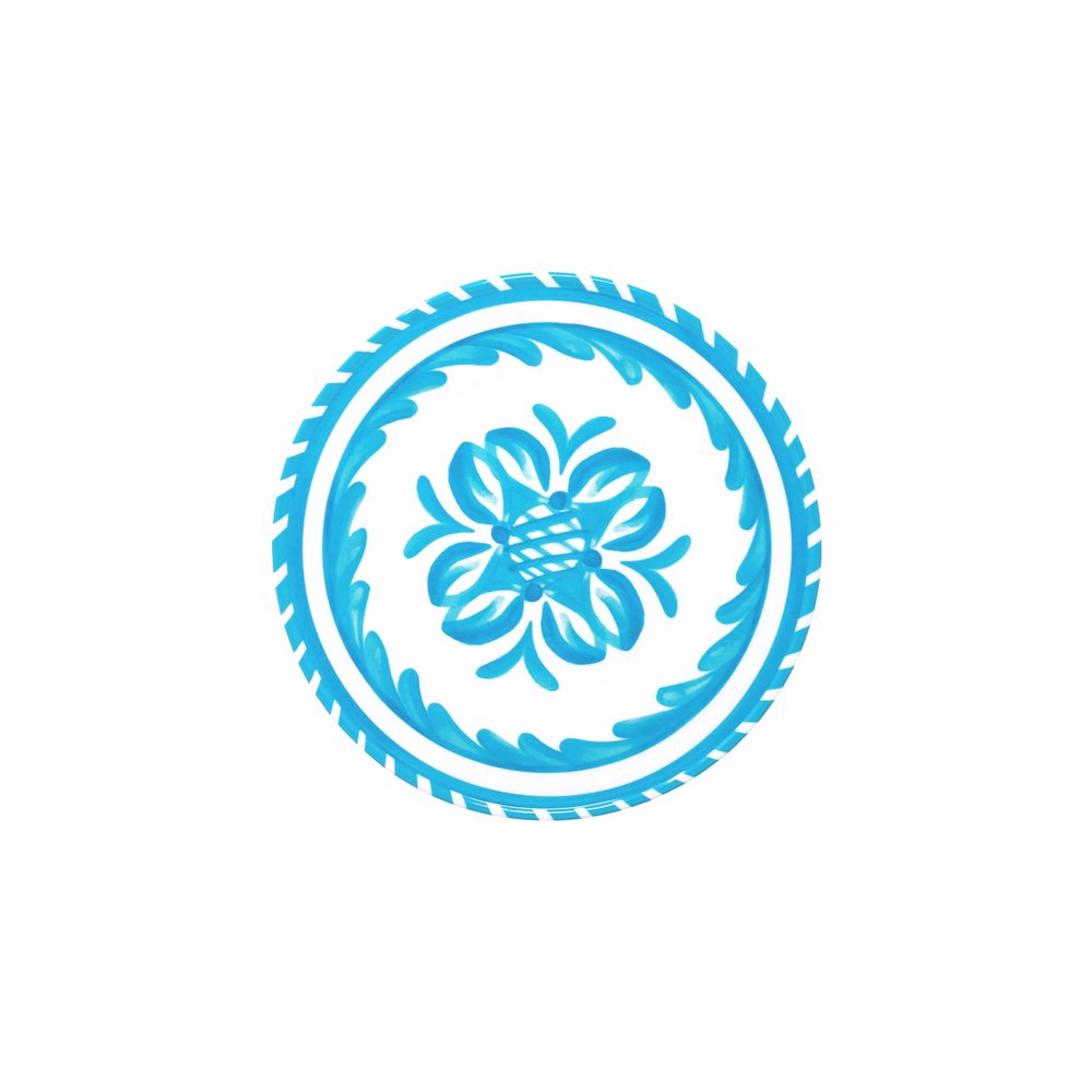 Sicily Teal Appetizer Plates
