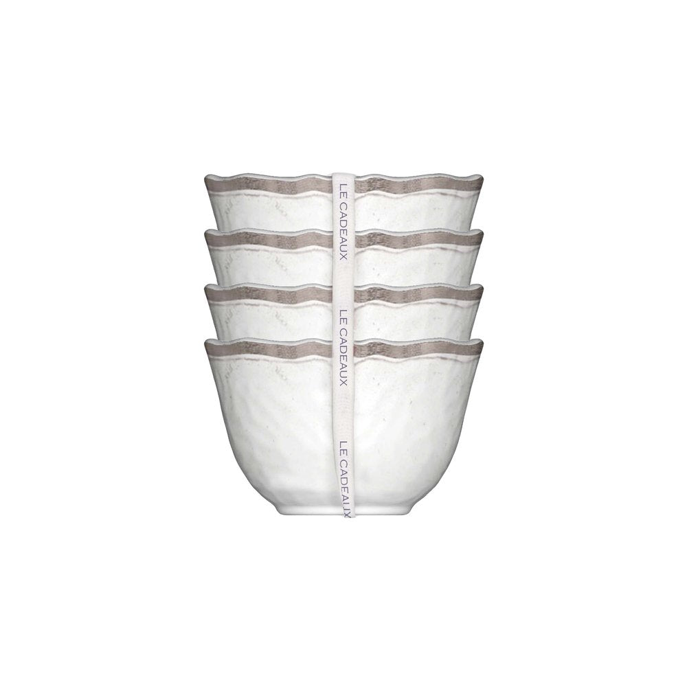 Rustica Antique White Dessert Bowls Set of 4
