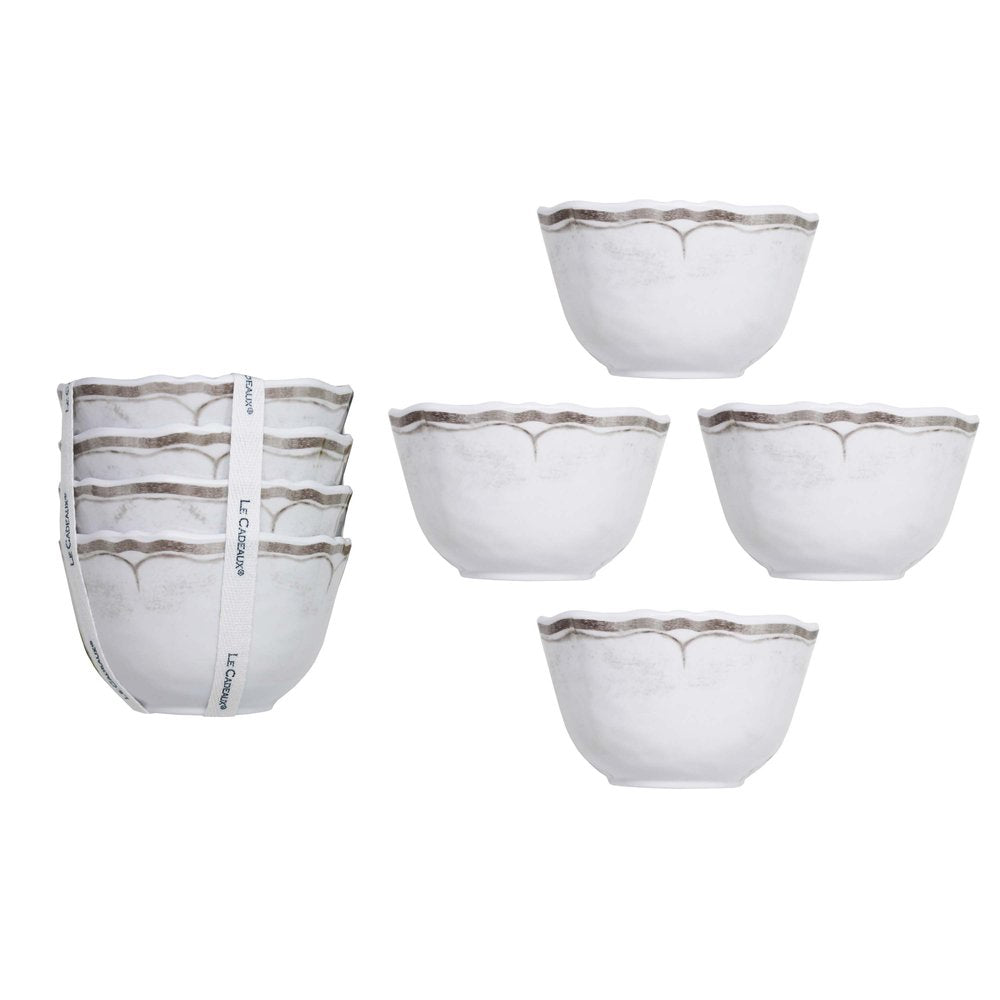 Rustica Antique White Dessert Bowls Set of 4