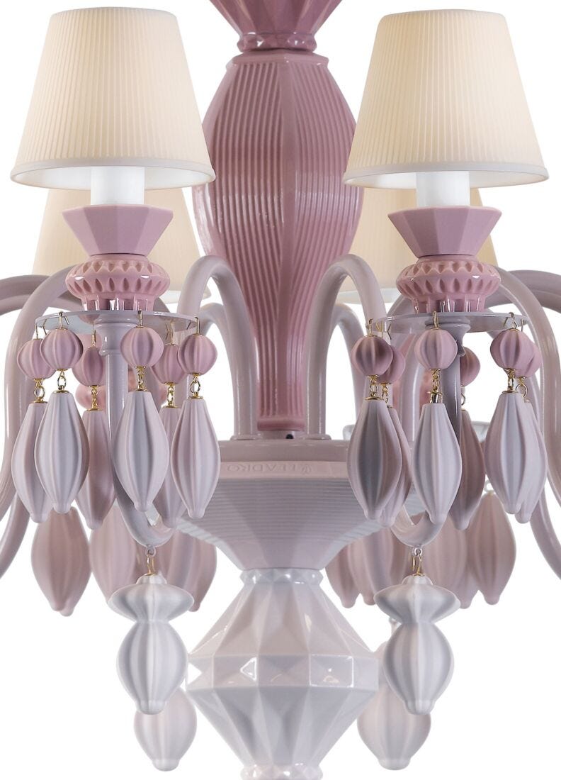 Belle De Nuit 12 Lights Chandelier. Pink (us)