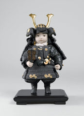 Warrior Boy Figurine. Golden Luster