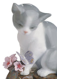 Blossoms For The Kitten Cat Figurine