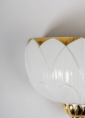 Ivy & Seed Wall Sconce. White And Gold. (us)