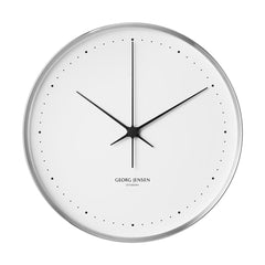Henning Koppel Clock Steel & White 40 cm