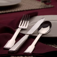 Art Deco Mirrored 18/10 Stainless Steel 20 Piece Flatware Set