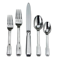 Art Deco Mirrored 18/10 Stainless Steel 20 Piece Flatware Set