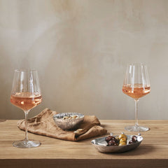 Bernadotte Triple Bowl Set In Stand Wood & Stainless Steel