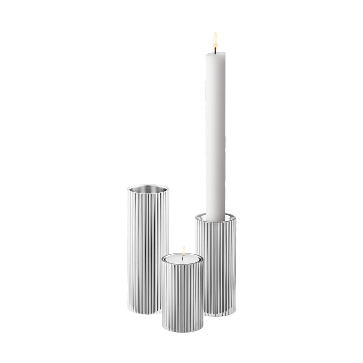 Bernadotte Tealight & Candleholder S,M,L, 3 Pcs