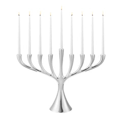 Cobra Menorah, Stainless Steel, Mirror Small